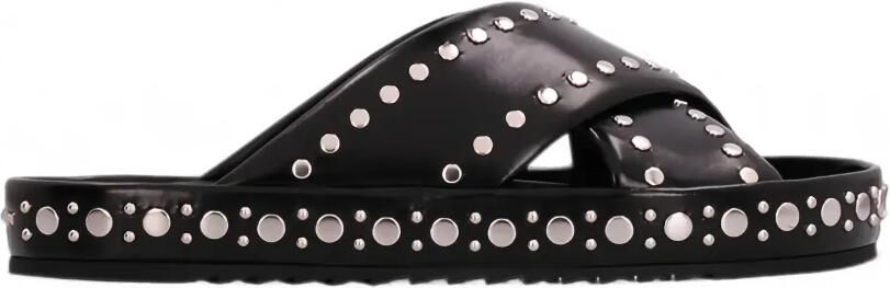 FENDI Sandalen verfraaid met studs en gekruiste bandjes Zwart