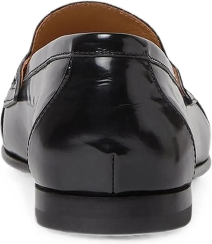 FENDI Scrunch leren loafers met ruches Zwart - Foto 3