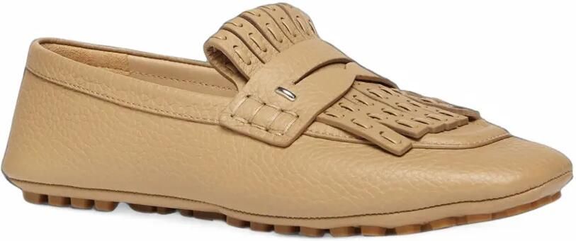 FENDI Selleria fringed leather loafers Beige - Foto 3