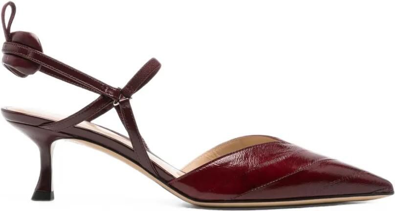 FENDI Slingback pumps met puntige neus Rood