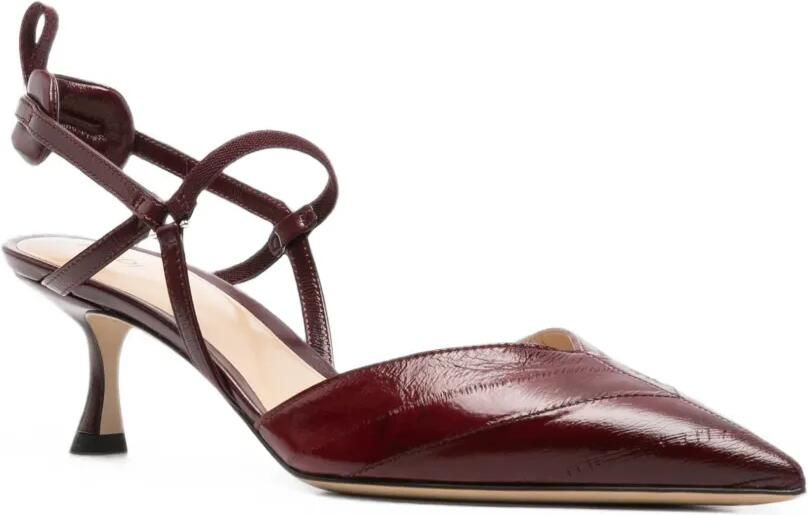 FENDI Slingback pumps met puntige neus Rood - Foto 2