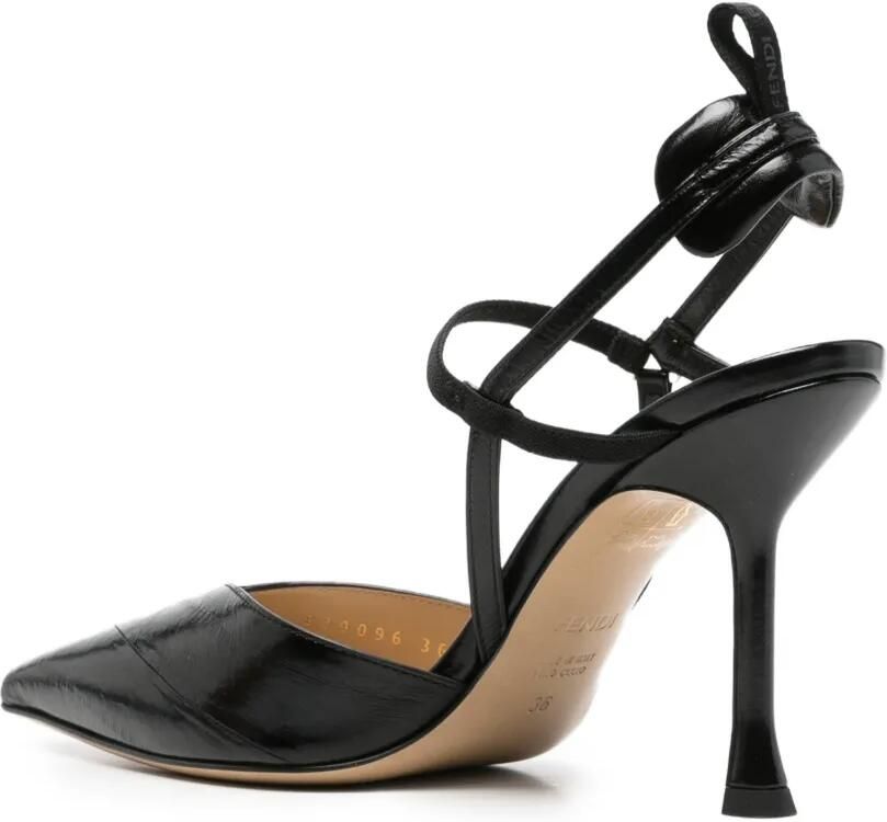 FENDI Slingback pumps met puntige neus Zwart - Foto 2