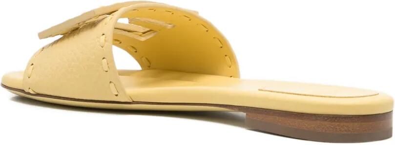 FENDI Slippers met logodetail Geel - Foto 3