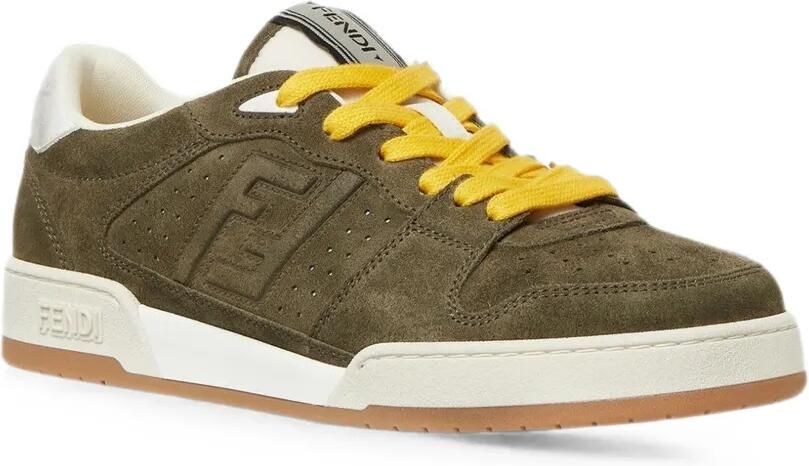 FENDI Sneakers met logo-reliëf en geperforeerde details Groen