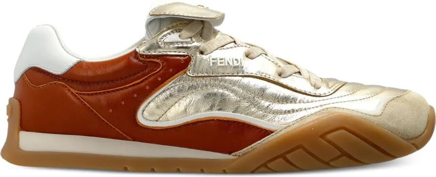 FENDI Sneakers met logoplakkaat Goud