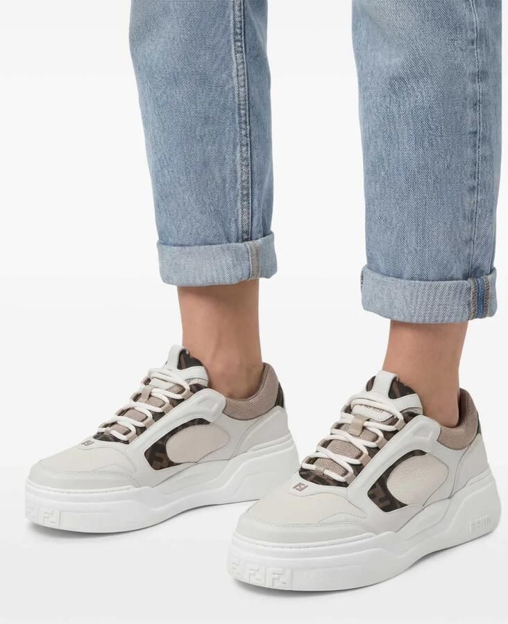 FENDI Sneakers met monogram-print en vlakken Wit - Foto 2