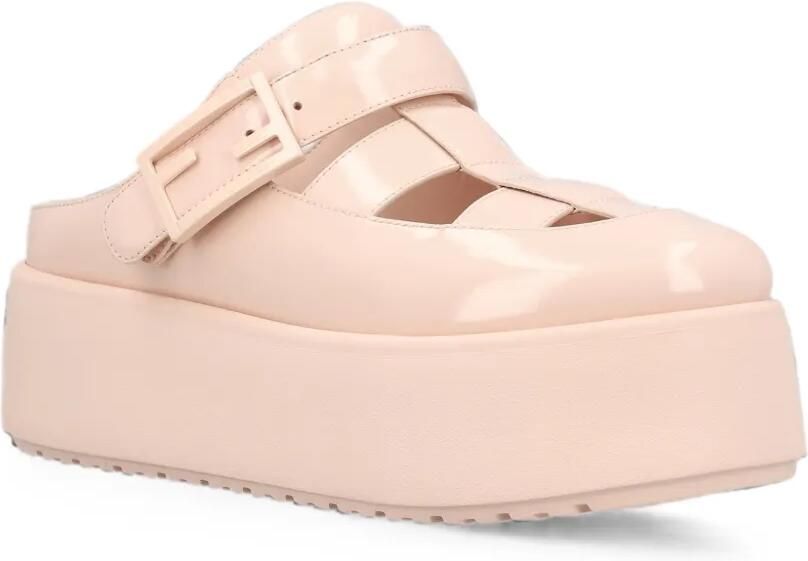 FENDI Sunshine muiltjes met plateauzool en gespsluiting Roze - Foto 3