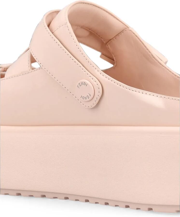 FENDI Sunshine muiltjes met plateauzool en gespsluiting Roze - Foto 2