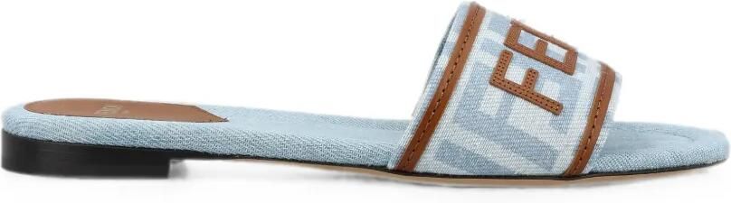 FENDI Sunshine sandalen met logo-patch Blauw