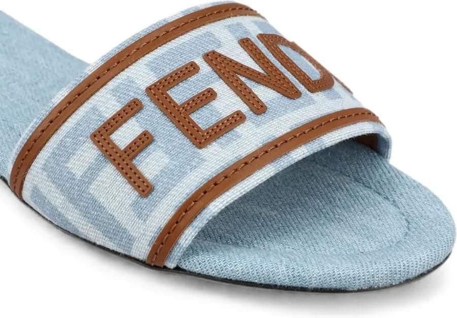 FENDI Sunshine sandalen met logo-patch Blauw - Foto 2