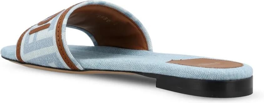 FENDI Sunshine sandalen met logo-patch Blauw - Foto 3