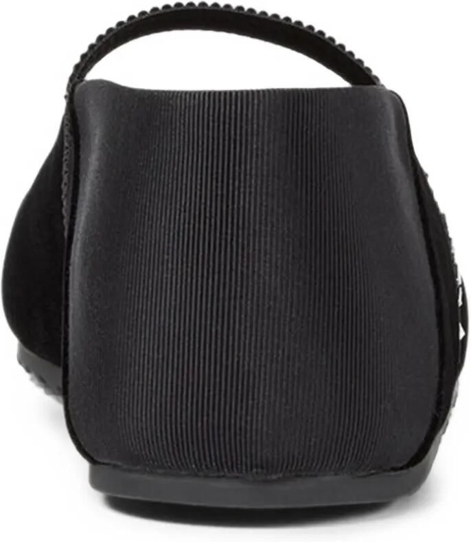 FENDI Fluwelen ballerina's met logoband Zwart - Foto 3