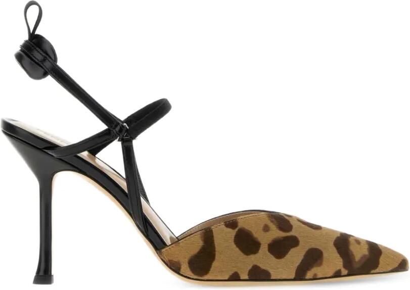 FENDI Very Colibrì leopard-print heeled pumps Bruin