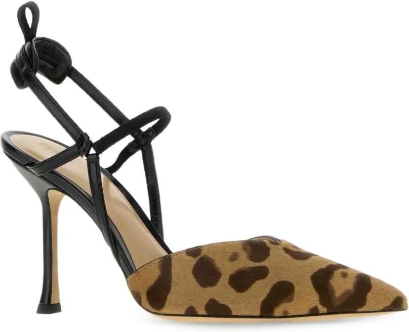 FENDI Very Colibrì leopard-print heeled pumps Bruin - Foto 2