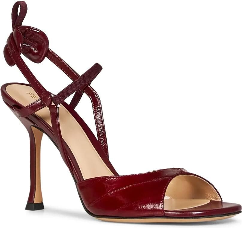 FENDI Very Colibrì leren sandalen Rood - Foto 3