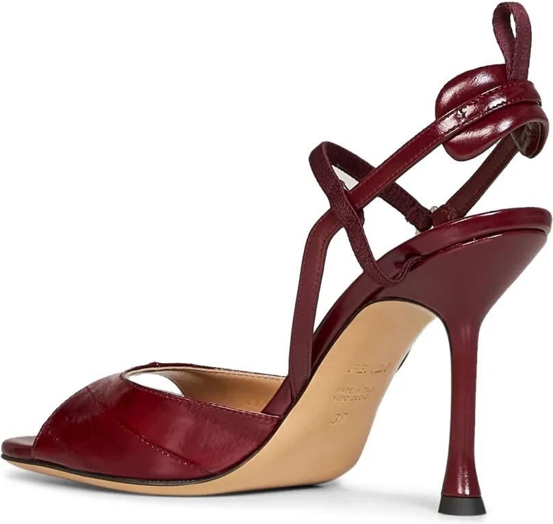 FENDI Very Colibrì leren sandalen Rood - Foto 2