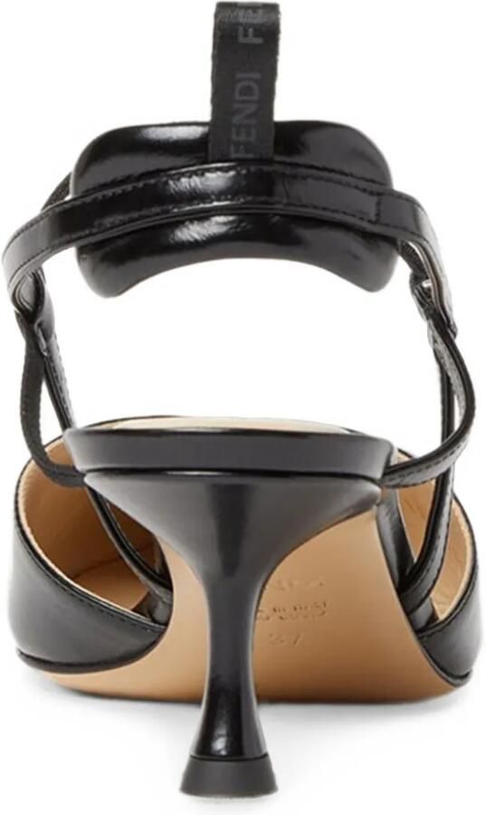 FENDI Very Colibri slingback pumps met puntige neus Zwart - Foto 3