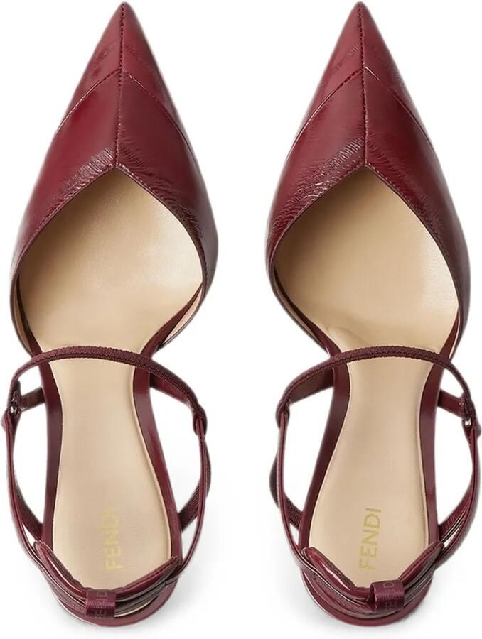 FENDI Very Colibrì pumps met puntige neus en bandje Rood - Foto 2