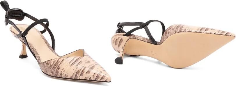 FENDI Very Colibrì pumps met tegu-print Beige - Foto 4