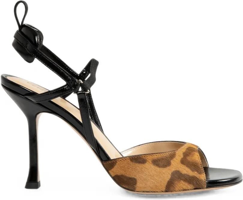 FENDI Very Colibrì sandalen met luipaard-print Bruin