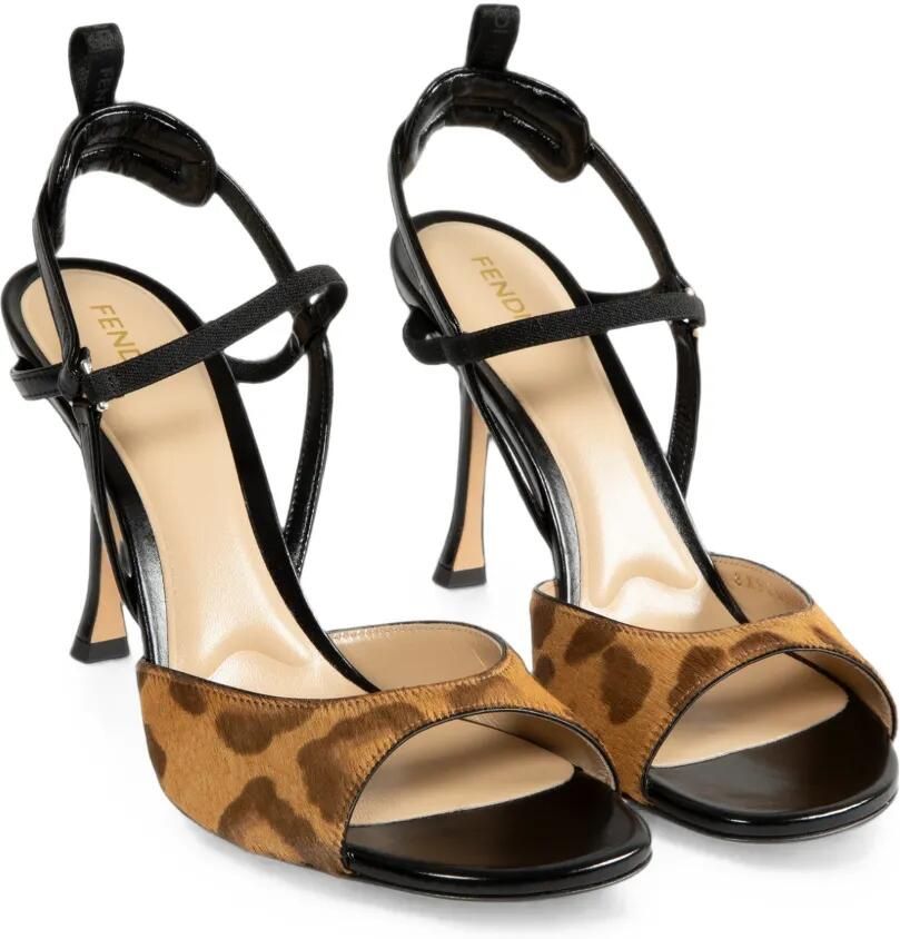 FENDI Very Colibrì sandalen met luipaard-print Bruin - Foto 4