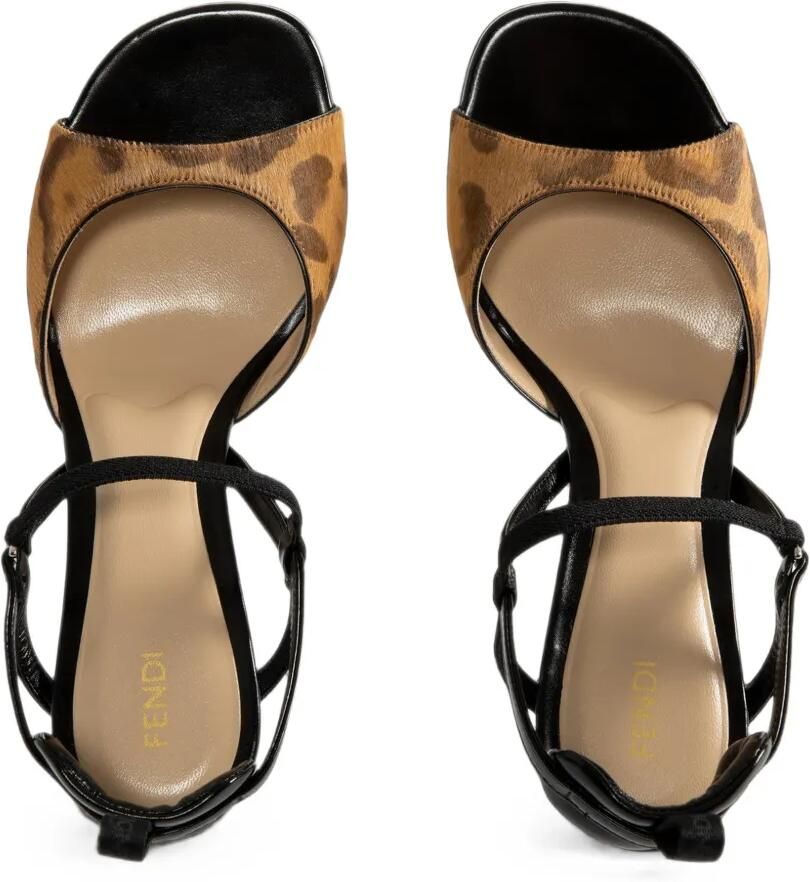 FENDI Very Colibrì sandalen met luipaard-print Bruin - Foto 3