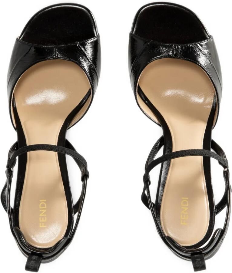 FENDI Very Colibri slingback sandalen met hak Zwart - Foto 3