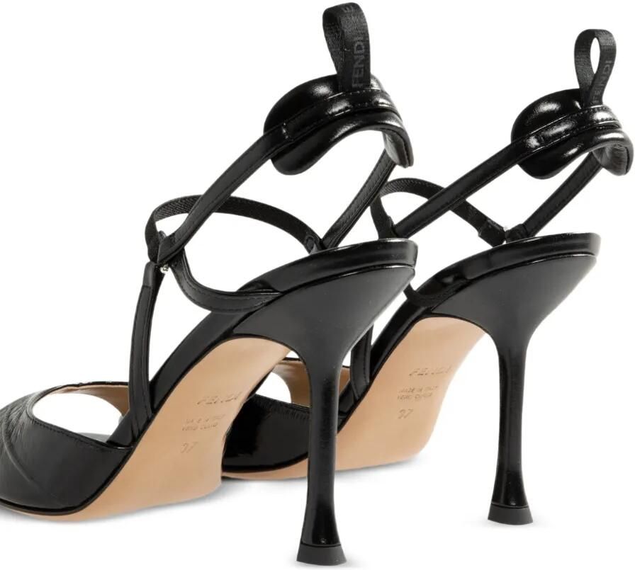 FENDI Very Colibri slingback sandalen met hak Zwart - Foto 2