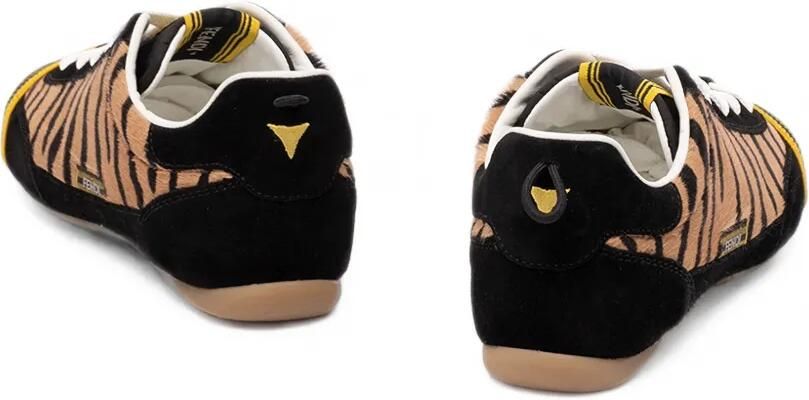 FENDI Wrap sneakers met tijger-print en vlakken Bruin - Foto 4