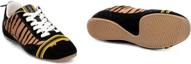 FENDI Wrap sneakers met tijger-print en vlakken Bruin - Foto 5