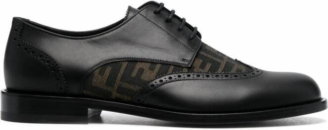 FENDI Derby schoenen met FF-patroon Zwart