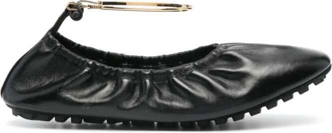 FENDI Filo leren ballerina's Zwart