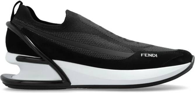 FENDI First 1 panelled sneakers Zwart