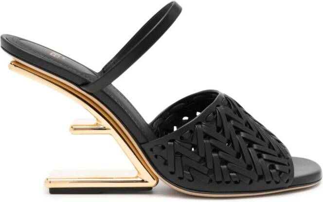 FENDI First leren sandalen Zwart