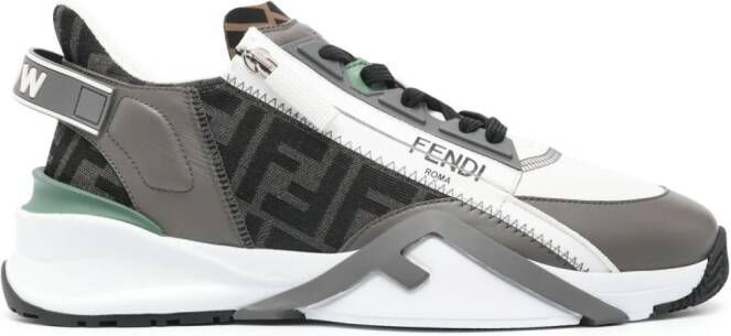 FENDI Flow sneakers met FF-logo jacquard Wit