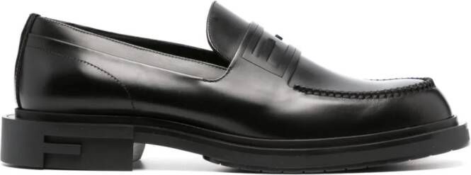 FENDI Frame leren loafers Zwart