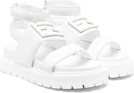 Fendi Kids Chunky sandalen Wit