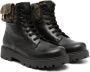 Fendi Kids Leren laarzen Zwart - Thumbnail 1