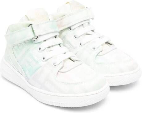 Fendi Kids Sneakers met bloe print Groen