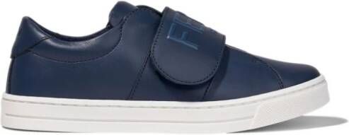 Fendi Kids Sneakers met logo-reliëf Blauw