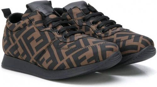 Fendi Kids Sneakers met monogramprint Zwart