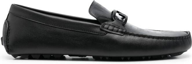 FENDI Leren loafers Zwart