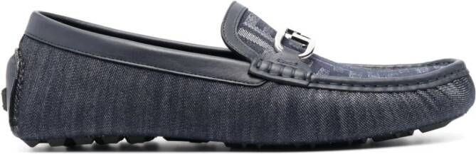 FENDI Loafers met logoplakkaat Blauw