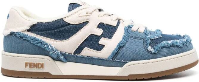 FENDI Match denim sneakers Blauw