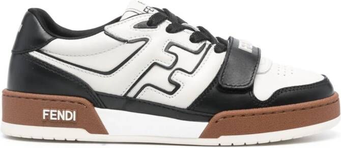 FENDI Match leren sneakers Zwart