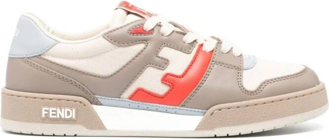 FENDI Match low-top sneakers Beige