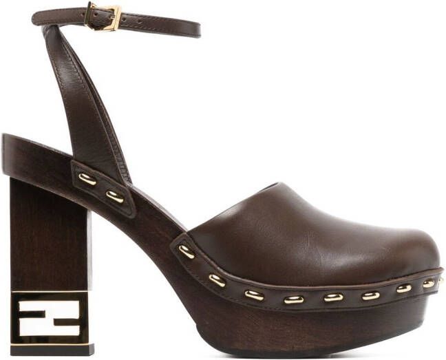 FENDI Leren pumps Bruin