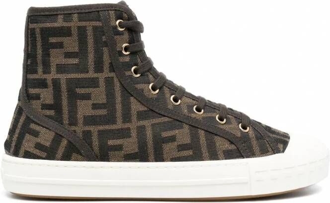 FENDI Sneakers met monogram Bruin