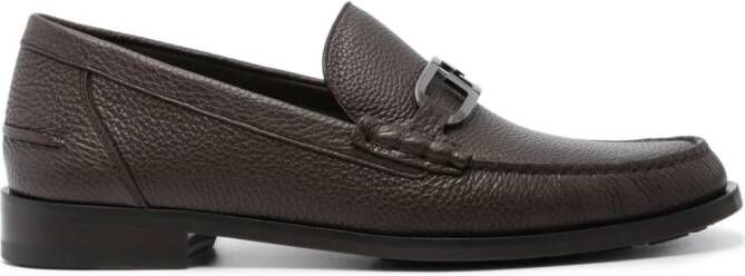 FENDI O'Lock leren loafers Bruin