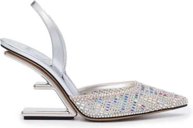 FENDI Pumps verfraaid met kristallen Zilver